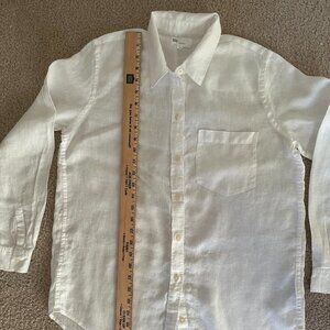 Gap boyfriend women's white linen shirt  S